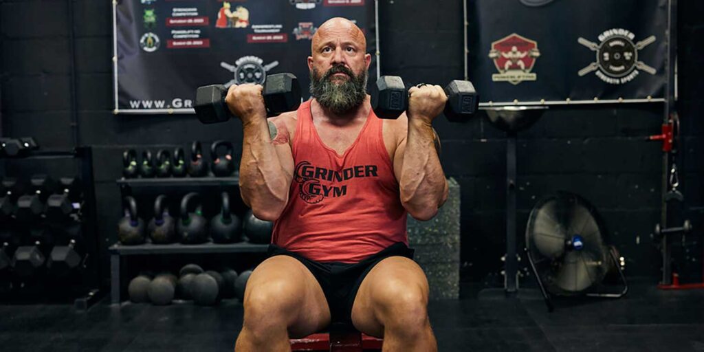 Dumbbell Seated Single Arm Arnold Press Dave 0125 1024x512