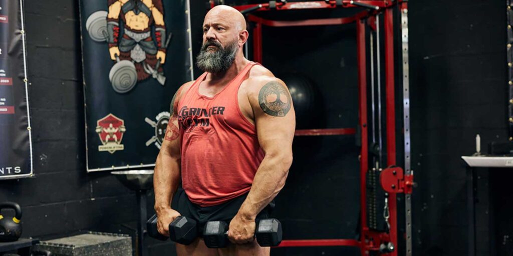 Dumbbell Single Arm Front Raise Dave 0222 1024x512